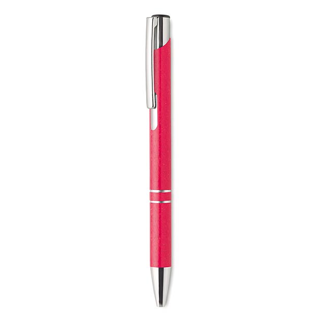 Wheat-Straw/ABS push type pen  MO9762-05 - red