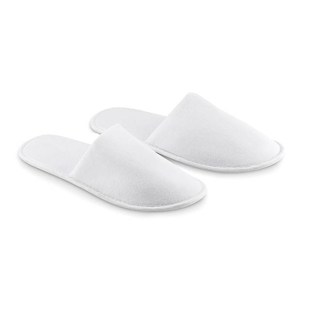 Pair of slippers in pouch  - white