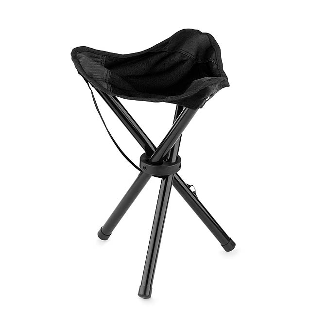 Foldable seat in pouch  - schwarz