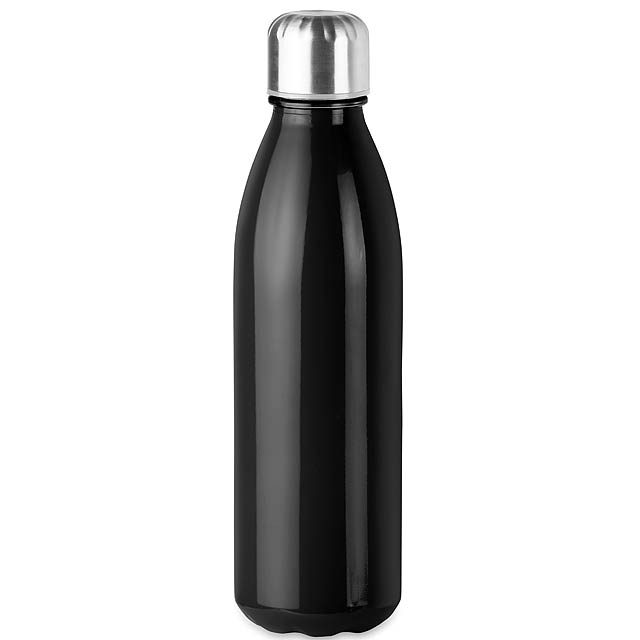 ASPEN GLASS - Skleněná láhev na pití, 650ml  - čierna