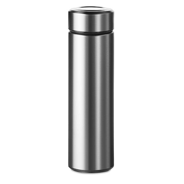 Double wall 470 ml flask  - matt silver