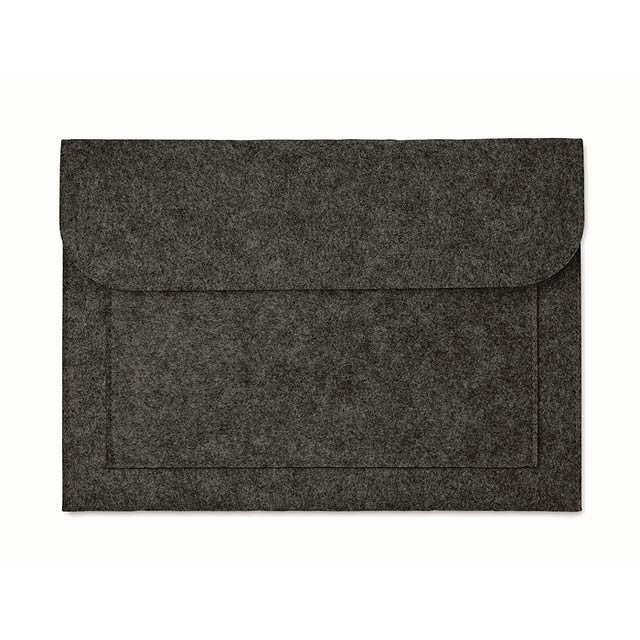Plstěný obal na notebook - POUCHLO - tmavě šedá