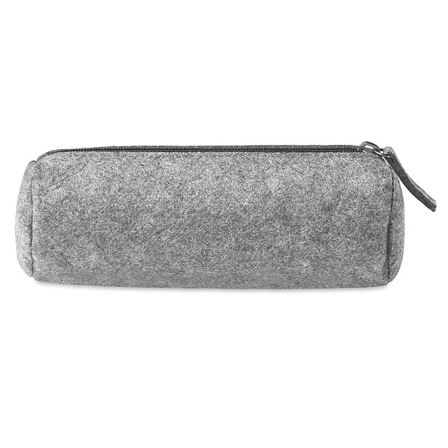 Felt zippered pencil case  - Grau