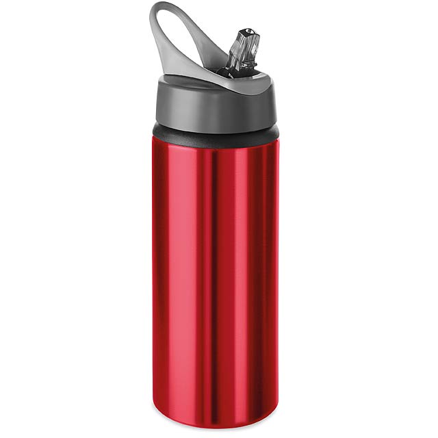 Aluminium bottle 600 ml  - red