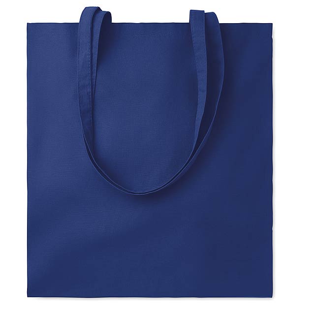 Bavlněná nákupní taška 180 gr/m², dlouhá držadla.  - modrá - foto