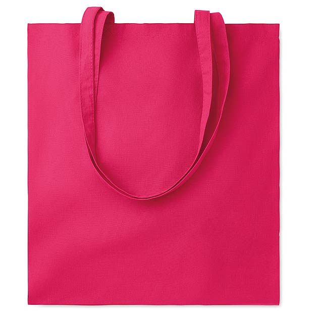 Bavlněná nákupní taška 180 gr/m², dlouhá držadla.  - fuchsiová (tm. růžová) - foto