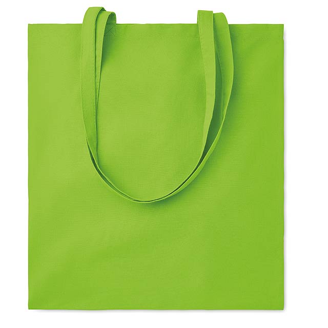 Bavlněná nákupní taška 180 gr/m², dlouhá držadla.  - citrónová - limetková - foto