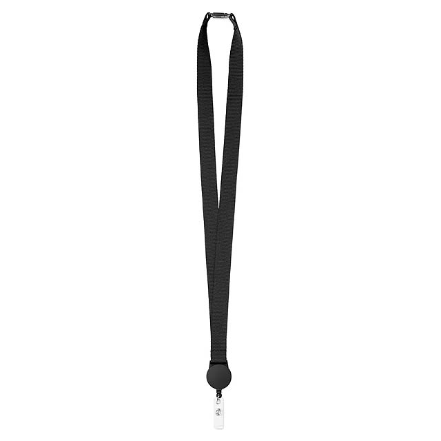 ZIP LANYARD - Šnůrka na klíče a skipas držák - čierna