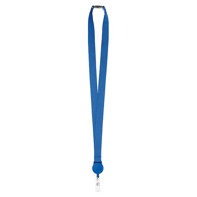 Lanyard retractable clip  - royal blue