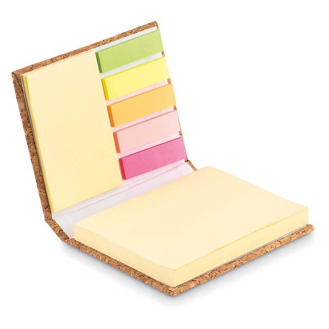 Cork sticky note memo pad  - beige
