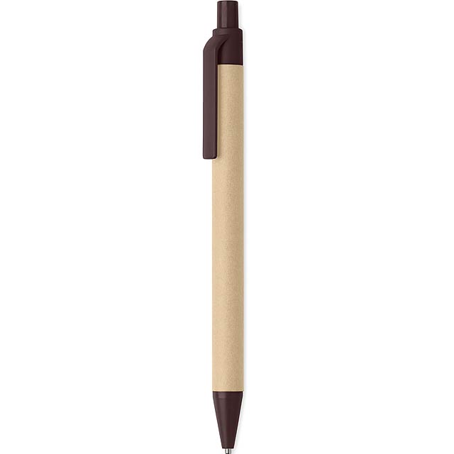 Push ball pen coffee husk/ABS  - Bräune