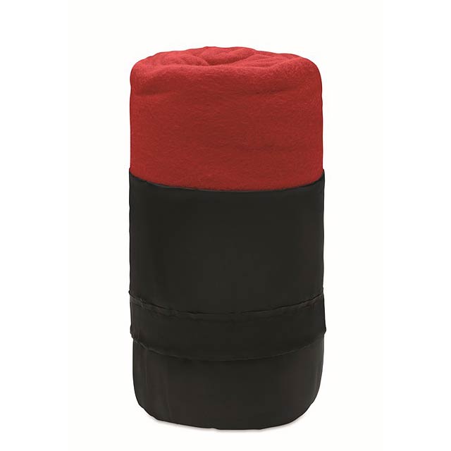 Cestovní deka z RPET fleecu - MUSALA RPET - červená