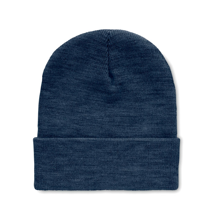 Beanie mit Umschlag RPET - POLO RPET - blau