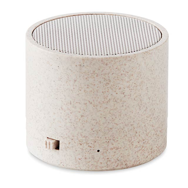 3W speaker in wheat straw/ABS  - Beige