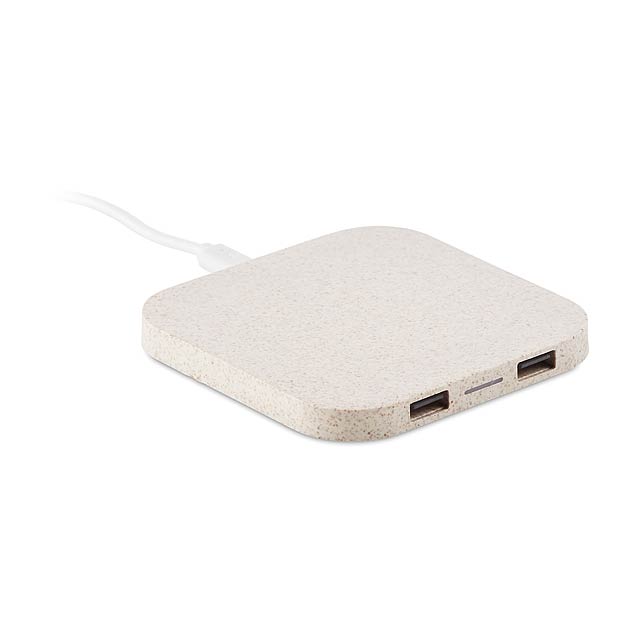 Hub charger wheat straw/ABS  - Beige