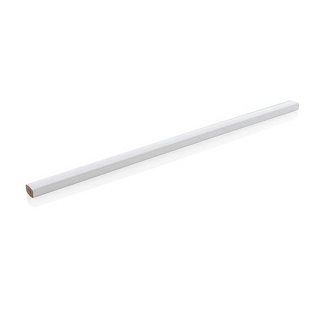 25cm wooden carpenter pencil - white