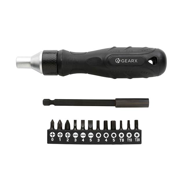 Gear X ratchet screwdriver, black - black