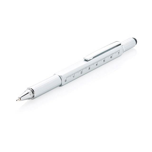 5-in-1 Tool-Stift, silber - Grau