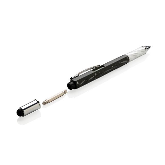 5-in-1 ABS Tool-Stift - schwarz