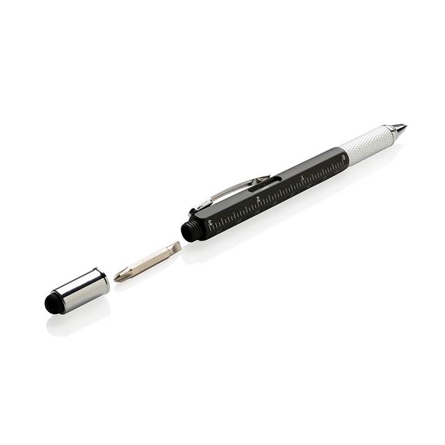 5-in-1 ABS toolpen - black