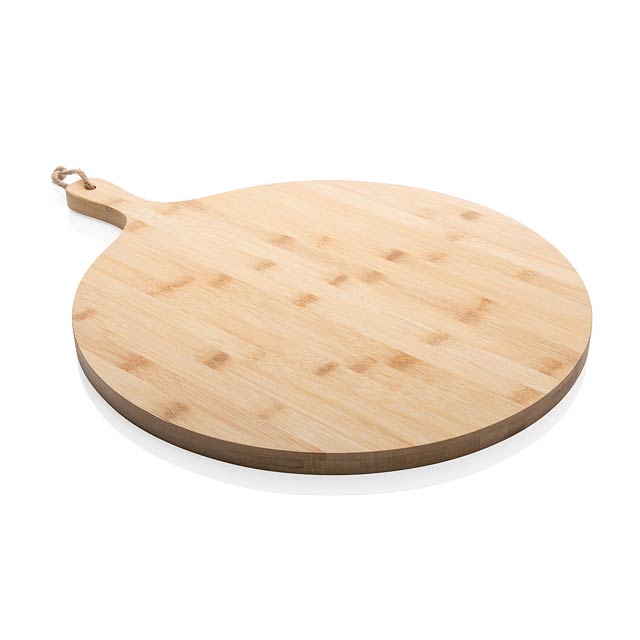 Ukiyo bamboo round serving board, brown - brown