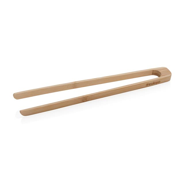 Ukiyo bamboo serving tongs, brown - brown