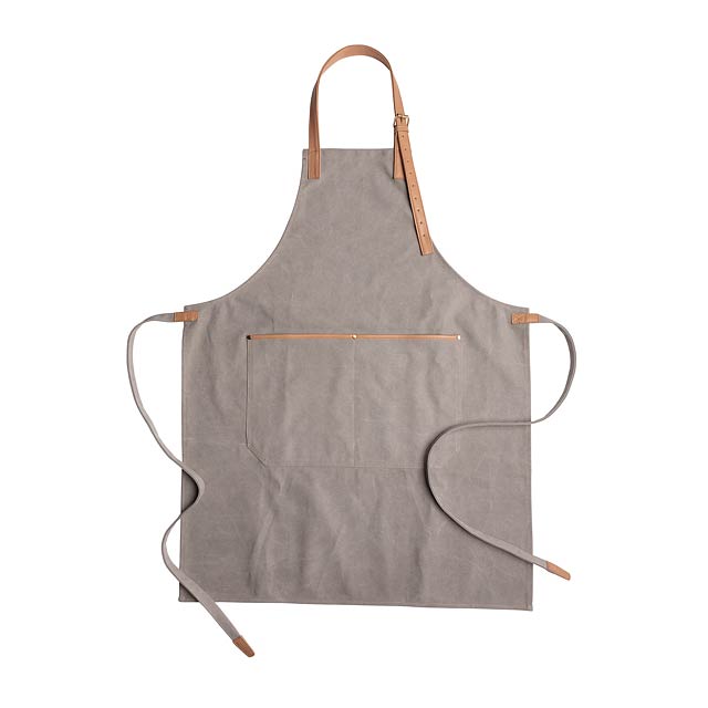 Deluxe canvas chef apron, grey - grey