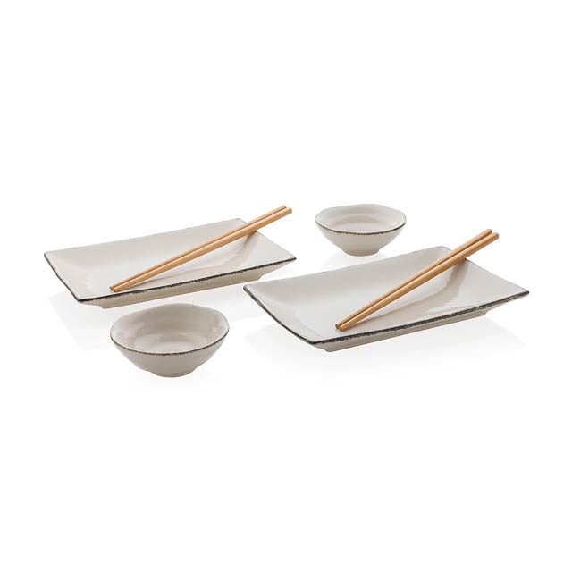 Ukiyo sushi dinner set for two, white - white