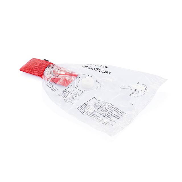 Keychain CPR mask - red