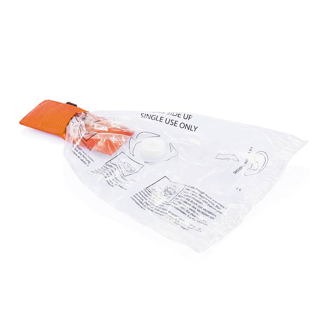 Keychain CPR mask - orange