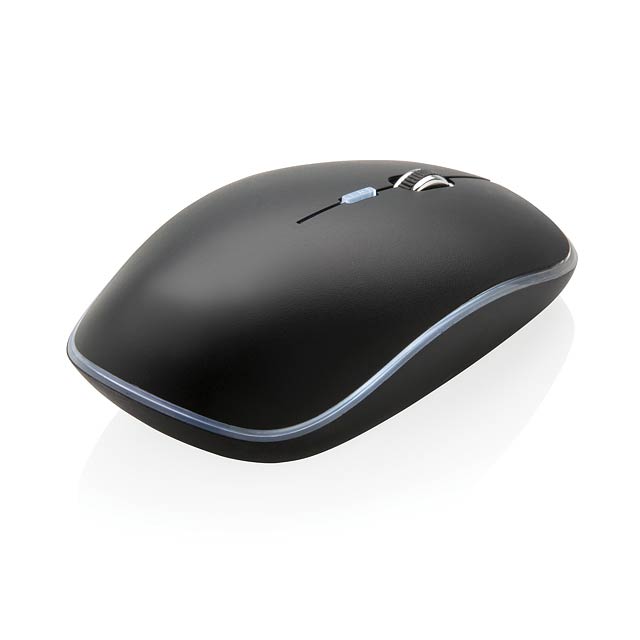 Light up logo wireless mouse - black