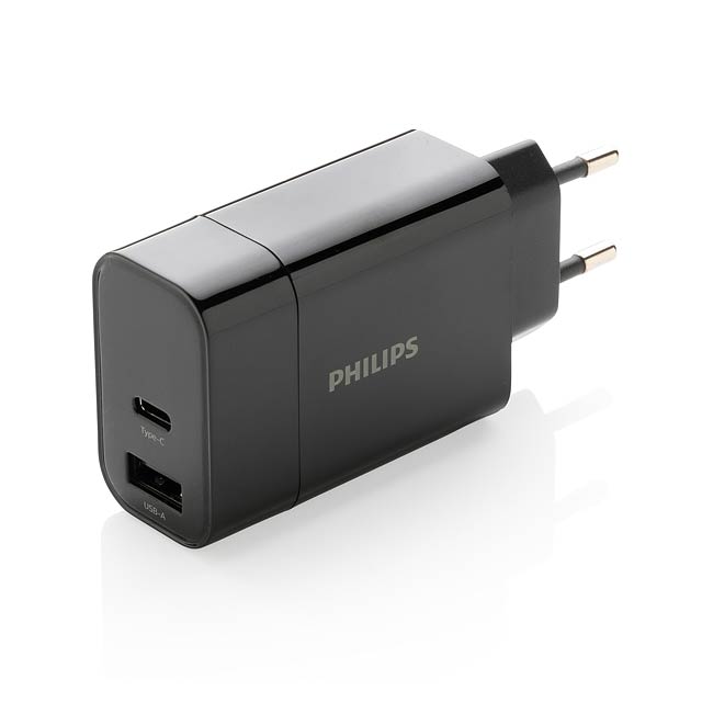 Philips 30W ultra fast PD wall charger, black - black