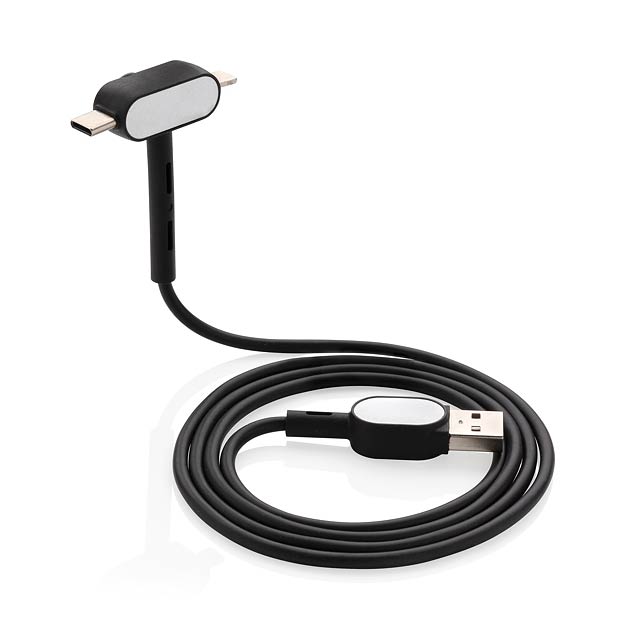 3 in 1 phone stand cable, black - black