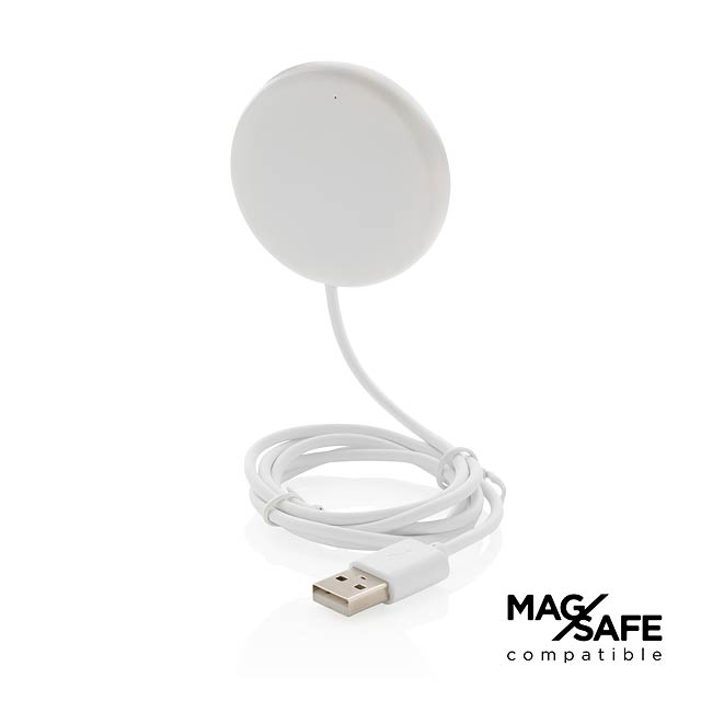 5W magnetic wireless charger, white - white