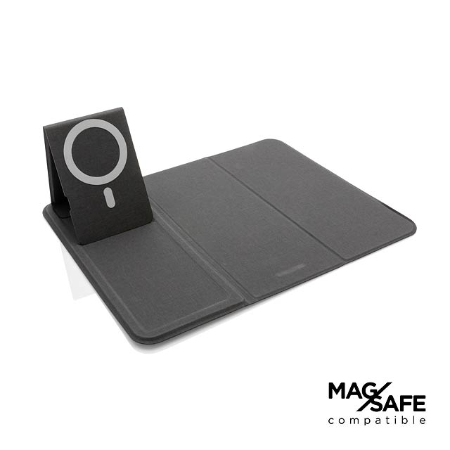 Artic Magnetic 10W wireless charging mousepad, black - black