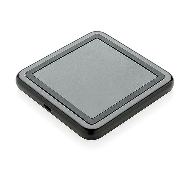 Light up logo 5W wireless charger - black