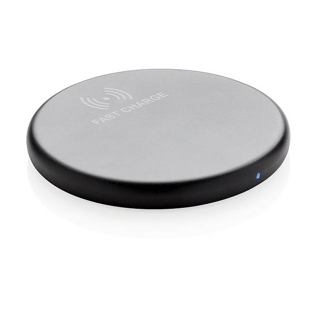 Wireless 10W fast charging pad, black - black