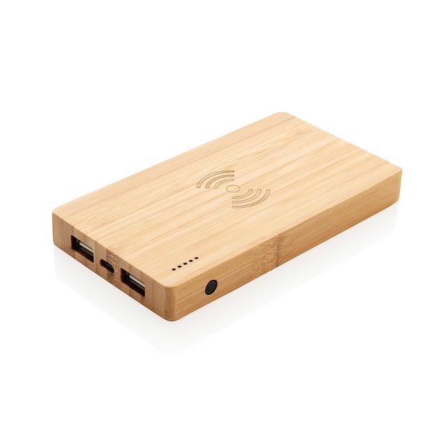 Bamboo 4.000 mAh wireless 5W Powerbank - brown