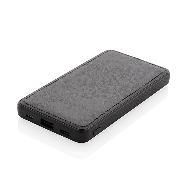 Tusca 10.000 mAh PU powerbank, black - black