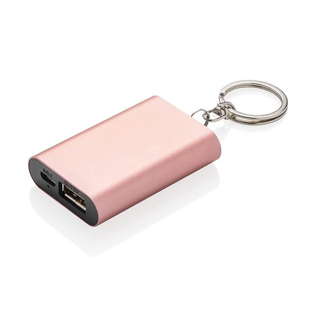 1.000 mAh Schlüsselanhänger Powerbank, rosa gold - Rosa