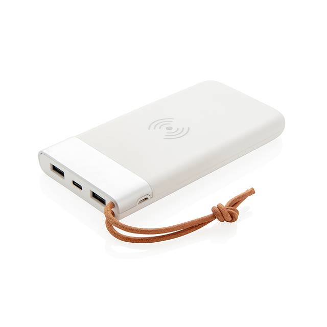 Aria 8.000 mAh 5W Wireless Charging Powerbank - Weiß 