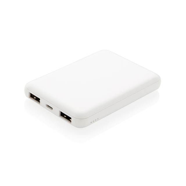 High Density 5.000 mAh Pocket Powerbank - Weiß 