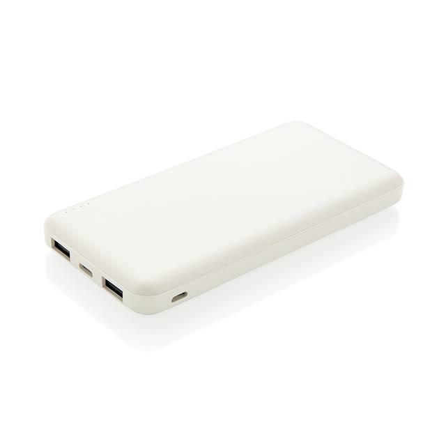 High Density 10.000 mAh Pocket Powerbank - white