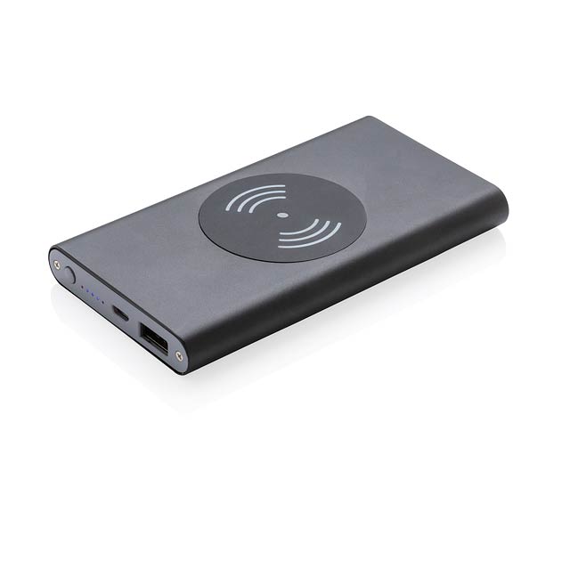 4.000 mAh Powerbank mit 5W Wireless Charger - schwarz