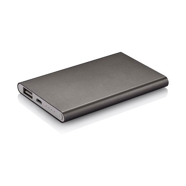 4.000 mAh slim powerbank, grey/white - grey