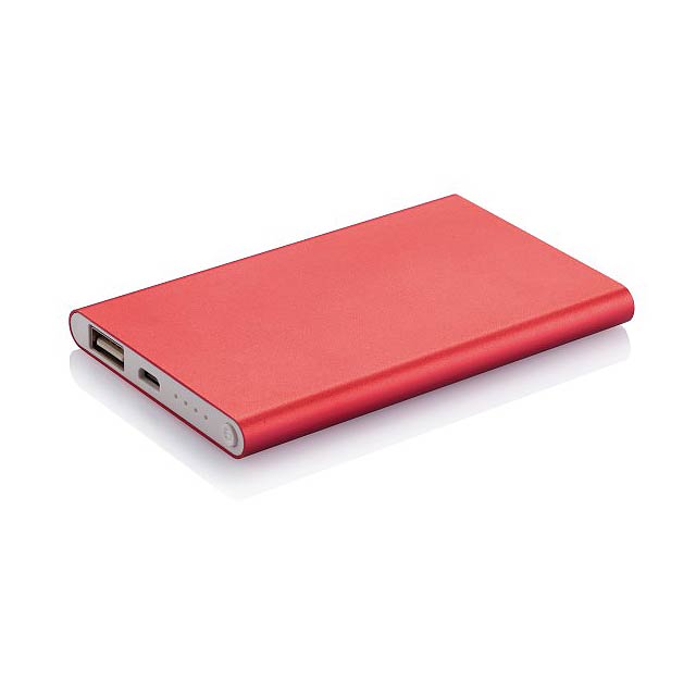 4.000mAh Powerbank, rot/weiß - Rot