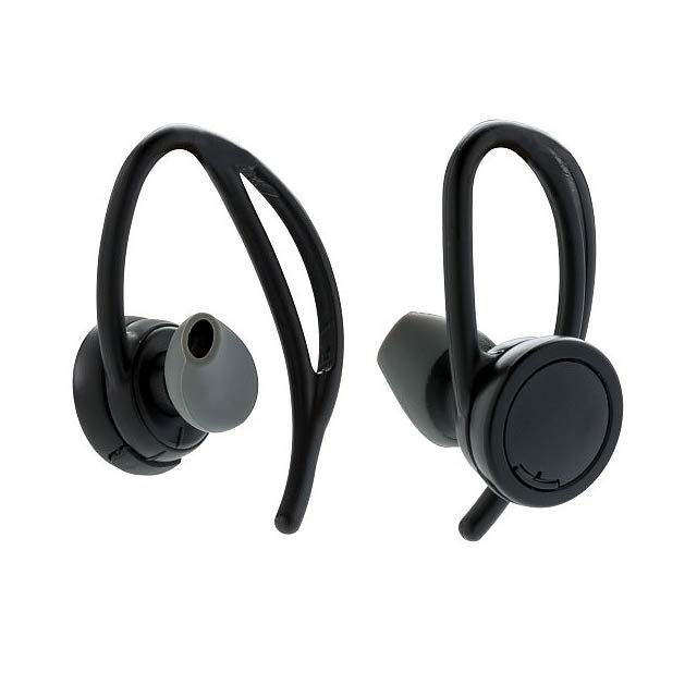 True wireless sport earbuds, black - black