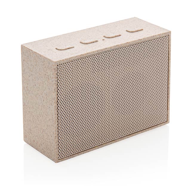 Wheat straw 3W mini speaker - brown