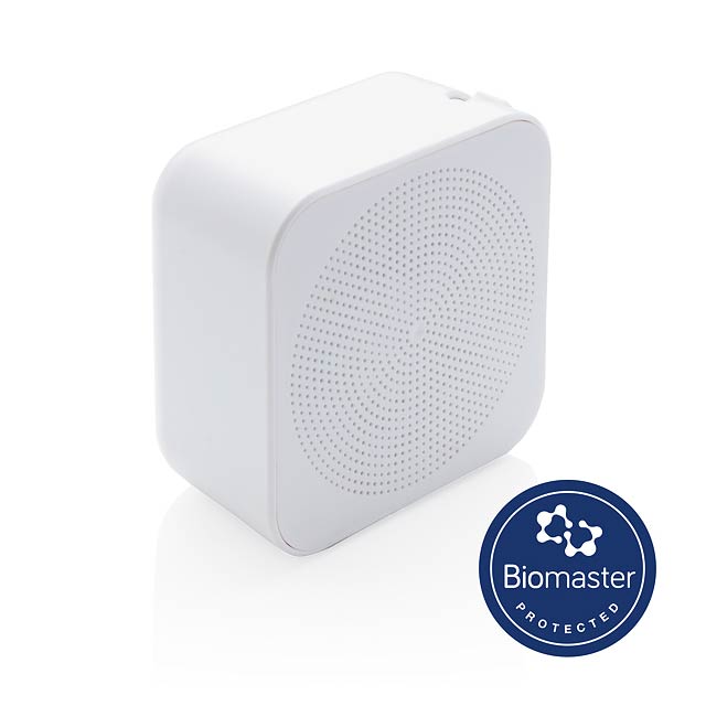 3W antimicrobial wireless speaker, white - white