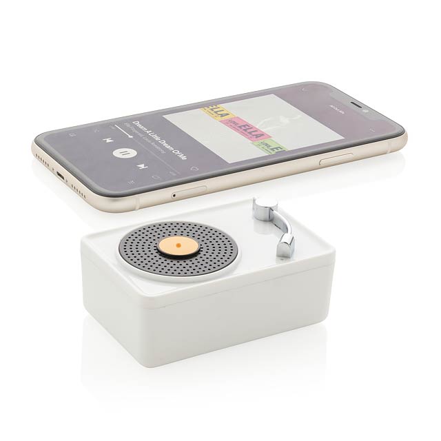 Mini Vintage 3W wireless speaker, white - white